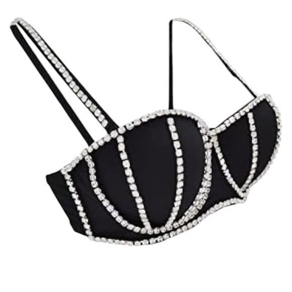 New with tags fashion, nova dazzling Nights top with diamonds size extra large - Picture 2 of 7